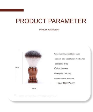 Baronhong Handmade Shaving Brush for Men | Premium Wooden Handle | Ideal for Wet Shaving & Hairdressing | Safety Razor Accessory (Brown M) - Buy Online on GoSupps.com