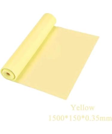 Yoga Pilates Stretch Resistance Band - 150cm Elastic Rubber Fitness Training Band - Premium Yellow Gym Accessory - Buy Online on GoSupps.com
