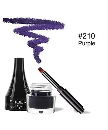 Go Ho Purple Gel Eyeliner Pot - High Pigmented Matte Eye Makeup with Brush for Women - Buy Online on GoSupps.com