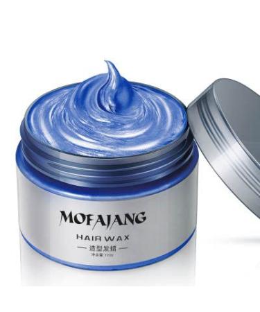 Kids & Adults - Temporary Hair Color Hair Wax Hair Color Wax for Men and Women - Temporary Hair Dye All-Natural Hair Dye Formula for Parties Cosplay Characters 4.23 oz (Blue)