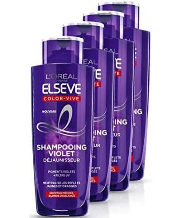 L'Or al Paris Els ve Color-Vive Yellow-Removing Violet Shampoo 200 ml - Pack of 4 - Buy Online on GoSupps.com