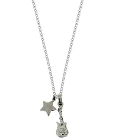 Oralgo Guitar Star Collarbone Chain Necklace | Adjustable Metal Music-Inspired Jewelry for Women - Buy Online on GoSupps.com