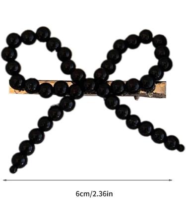 hgnxa Elegant Hair Barrettes Accessory Stylish Pearls Bowknot Hair Clip Unique and Interesting Barrette Hairpin Jewelry Silver - Buy Online on GoSupps.com