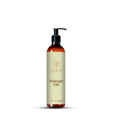 Idra Wellness Body Massage Oil for Massage Therapy - Contains Lavender Rose Ylang Ylang - 100% Pure - 240ml Multipurpose Instant Absorption Full Body Massage Oil - 8 Fl Oz