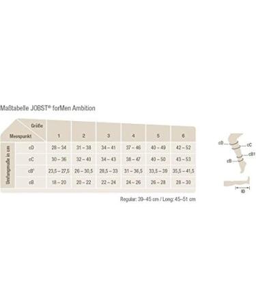 Buy BSN Jobst forMen Ambition KKL 2 AD Knee High Compression Stockings - Regular Lace Anthracite | International Shipping Available - Buy Online on GoSupps.com
