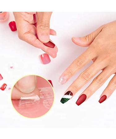 Kalolary Double-Side Nail Adhesive Tabs - 10 Sheets (240pcs) + 24 Count (Pack of 10) - Transparent Flexible Adhesive for False Nails - Buy Online on GoSupps.com