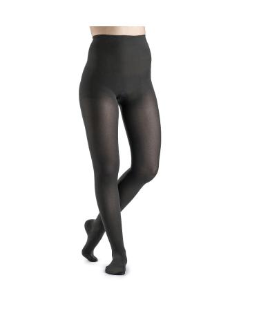SIGVARIS Women s Style Soft Opaque 840 Closed Toe Pantyhose 20-30mmHg - Medium Short - Graphite