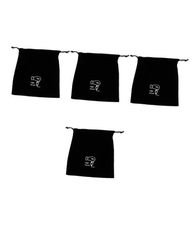 CANIGHT 4pcs Flannel Hair Dryer Bag Hair Dryer Bag Carrying Hair Dryer Travel Bag for Hair Styling Tools