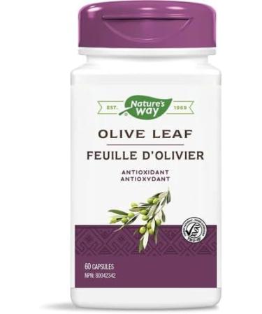 Nature's Way Olive Leaf Provides Antioxidants Diuretic - Standardized Extract - Premium Herbal Supplement - 60 Vegetarian Capsules Natural 60 count (Pack of 1) - Buy Online on GoSupps.com