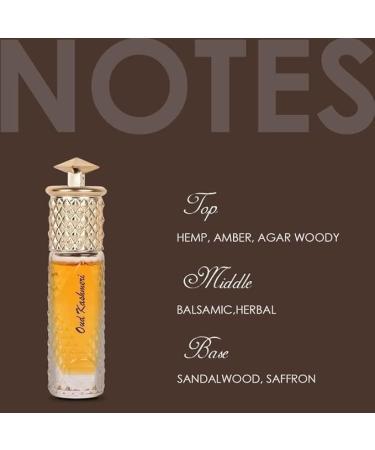 Oud Kashmeri Premium Attar Woody Balsamic & Spicy Soothing Fragrance Long Lasting Roll on Itra For Men 6ml - Buy Online on GoSupps.com