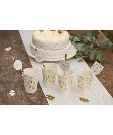 Santex Pack of 8 White Straws for Wedding - Buy Online on GoSupps.com