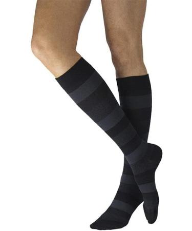 Sigvaris Women's Microfiber 143 Calf High Compression Socks 15-20mmHg - Stylish Pink Stripe for Comfort & Support | International Shipping Available - Buy Online on GoSupps.com