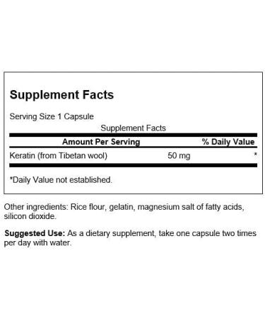Swanson Keratin Supplement - Promotes Healthy Joints, Hair, Skin & Nails - 60 Capsules x 50mg (2 Pack) - Buy Online on GoSupps.com