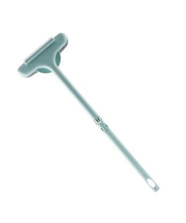 Window Cleaning Squeegee Brush Mesh Screen Cleaner with Detachable Long-Reach Handle Auto Window Scrubber Washing Equipment Wet and Dry Use Fasteer Blue