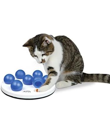 TRIXIE Pet Products Solitaire Game for Cats - White/Blue - 7.75 x 7.75 x 3 in - Buy Online on GoSupps.com