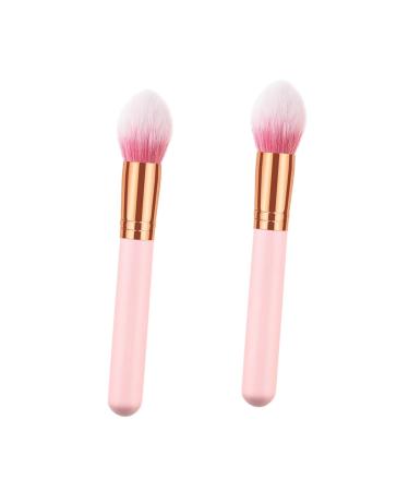 WOONEKY 2pcs Cosmetics Brush Makeup Powder Brush Makeup Brush Concealer Brush Cosmetic Brush Wooden