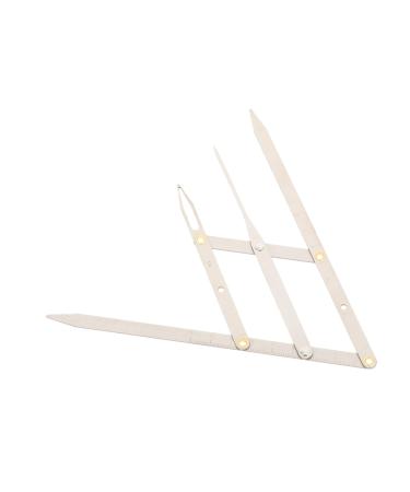 BIUDECO Eyebrow Tools 1pc Second Generation Scale Metal Stencils Make up Kit Eyebrow Measuring Rulers Bagged 25x5x0.6cm Silver