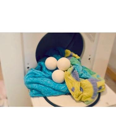 Organic Wool Dryer Balls by SIMPLIFY YOUR LIFE - Natural Fabric Softener X-Large Set of 6 for Eco-Friendly Laundry - Buy Online on GoSupps.com
