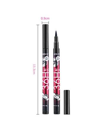 2pcs Black Waterproof Eyeliner Pencil & Liquid Pen Set, Long Lasting Natural Eye Makeup - Buy Online on GoSupps.com