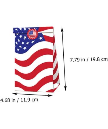 ifundom 12pcs Independence Day Paper Bag Independence Day Candy Bags Treat Bag Candy Packaging Bags Seal Gift Pouches 4th of July Candy Bags Gift Tag Sticker Memorial Shopping Bag Wedding - Buy Online on GoSupps.com