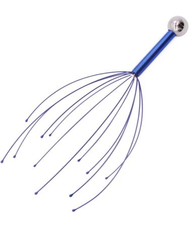 Portable Head Massager - Handheld Scalp Scratch Tool for Relaxation & Stress Relief - Blue - Buy Online on GoSupps.com