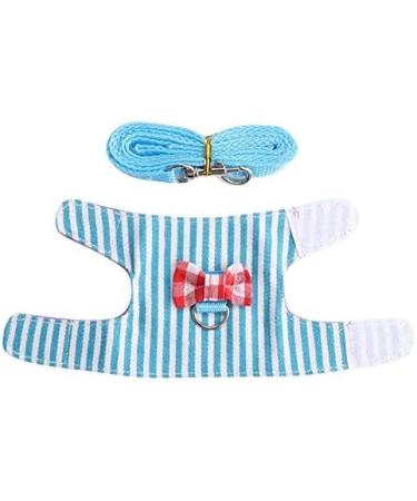 Small Pet Harness Set with Bowknot and Bell - Comfort Padded Vest for Ferret, Rat, Iguana, Hamster - 2PCs - Buy Online on GoSupps.com