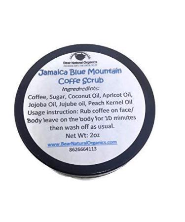 Jamaica Blue Mountain Coffee Scrub 2 Ounce Great for Stretch Marks Cellulite Eczema Varicose Veins Spider Veins Leave you Skin Feeling Soft and Smooth