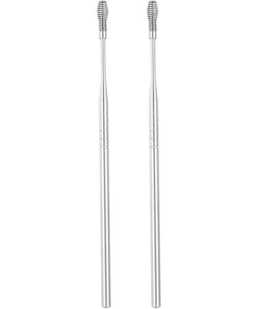 2Pcs Stainless Steel Ear Pick Curette Ear Wax Remover Spiral Spring Earpick Ear Cleaner Excellent - Buy Online on GoSupps.com