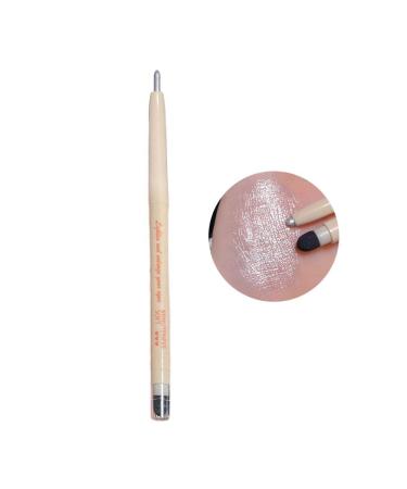 ZIRYXQ Glitter Eyeshadow Liner Pencil High Light Stick Eye White Matte Shadow Silkworm Pen Pearlescent Eyeline Highlighter 03 pearlescent silver