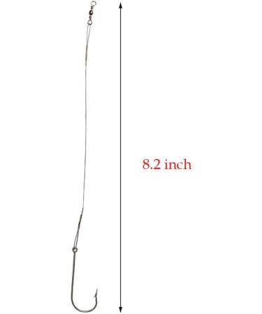 20pcs Fishing Hook Rigs - Nylon-Coated Line Leader with Stainless Steel Hook - Buy Online on GoSupps.com
