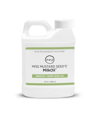 Miss Mustard Seed's MilkOil Indoor/Hemp Seed Oil - Use on Raw or Stained Wood Milk-Painted Pieces Old Wood Finishes Eco-Friendly No VOCs 8 fl oz