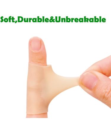 14 PCS Silicone Finger Cots for Trigger Finger, Hand Eczema, Arthritis - Soft Gel Finger Protectors - Reusable Finger Caps - Beige - Buy Online on GoSupps.com