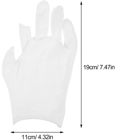 FOMIYES Moisturizing Overnight Gloves 12 Pairs Work Cotton Gloves Cosmetic Hand Spa Gloves Jewelry Inspection Gloves Coin Gloves for Dry Hands White - Buy Online on GoSupps.com