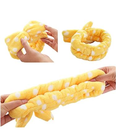 Demarkt Yellow Bowknot Headband - Stylish Hair Accessories for Makeup & Facial Care - International Shipping - Buy Online on GoSupps.com