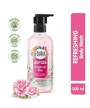 Rose Refreshing Body Wash - Luxurious Detox Shower Gel for Soft Smooth Skin | Paraben-Free & Soap-Free (300 ml - Buy Online on GoSupps.com