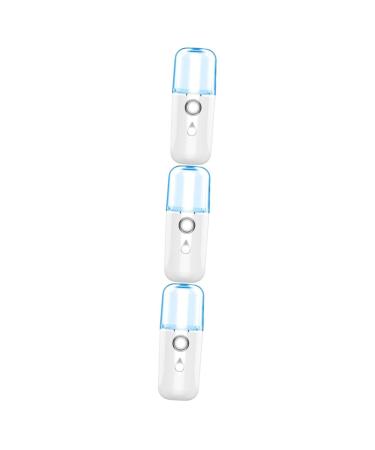 BIUDECO 3pcs Nano Water Replenishing Instrument Handheld Steamers Portable Facial Moisturizing White Plastic