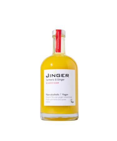 Jinger Drinks Sugar Free Organic Jinger Turmeric & Ginger Drink: Refreshing Health-Boosting Blend with Natural Ingredients (500ml) - Buy Online on GoSupps.com