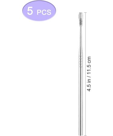 5PCS Ciieeo Spiral Ear Wax Removal Tool - Professional Stainless Steel Cleaner for Ear Massage - Silver - Buy Online on GoSupps.com