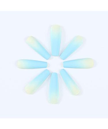 Brishow Coffin Artificial Nails - Long Gradient Ballerina Acrylic Press-On Nails (24pcs) for Women & Girls - Perfect for International Shipping - Buy Online on GoSupps.com