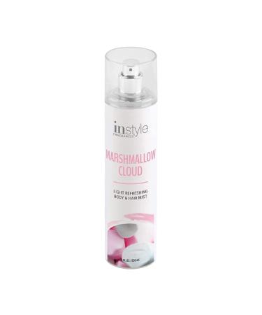 Instyle Fragrances | Body & Hair Mist | Marshmallow Cloud Scent | With Panthenol | CLEAN, Vegan, Paraben Free, Phthalate Free | Premium 8 Fl Oz Spray Bottle
