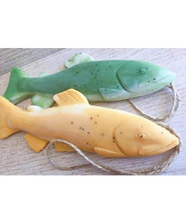 Trout Soap on a Rope - Handmade Peppermint Soap Bar (Pack of 3) | Stocking Stuffers | Made in the USA by Rope Soap Co - Buy Online on GoSupps.com