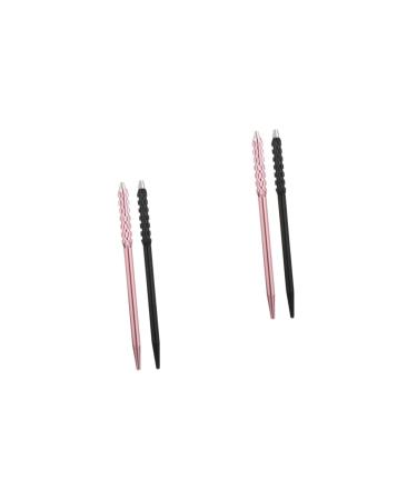 Beavorty 4 Pcs Embroidery Pen Eyebrow Pen Eyebrow Microblading Pen Permanent Eyebrow Pen Fogging Tool 1 count (Pack of 1) Black Pinkx2pcs