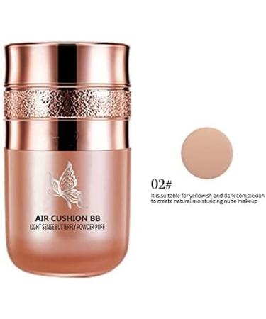 BB Cr me Coussin Papillon Base de Maquillage Anti-Cernes Hydratante Fond de Teint Liquide Lumineux et Illuminateur Longue Tenue avec ponge de Maquillage Papillon 1Pcs Lvory White - Buy Online on GoSupps.com
