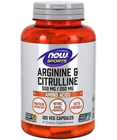 Now Foods Sports Arginine & Citrulline 500mg250mg - 120 Vegan Capsules | Boost Performance - Buy Online on GoSupps.com