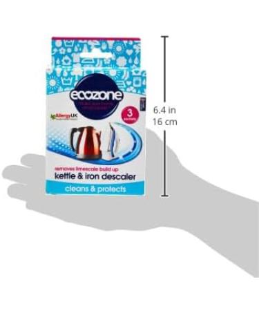 Ecozone Kettle and Iron Descaler: Natural Vegan Formula for Limescale Removal - 3 Treatments - Buy Online on GoSupps.com