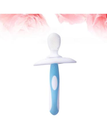 Minkissy Silicone Bristle Children's Toothbrush - Soft Baby Training Brush Set - Blue 1 Pack - Buy Online on GoSupps.com