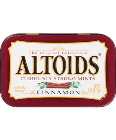 Altoids Mints, Cinnamon, 1.76 oz (Pack of 2) Cinnamon 1.76 Ounce (Pack of 2)