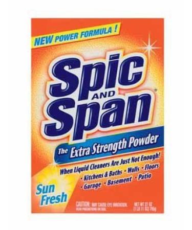 Spic and Span Extra Strength Powder: Sun Fresh 27 OZ (Pack of 6)