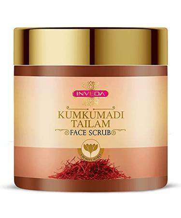 Kumkumadi Tailam Face Scrub | Prevents 9 Skin Problems with Kesar Turmeric Licorice and Sandalwood for Removing Dead Skin Cells for Radiant & Spot Free Skin 100gm