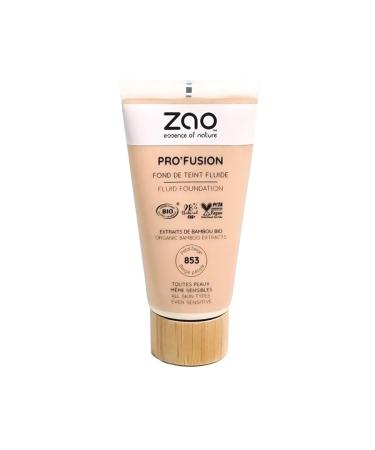 Zao ProFusion Fluid Foundation 853 Petal Beige